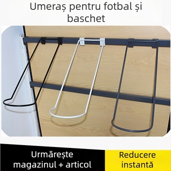 Raft pentru mingi cu afișaj unic și accesorii cu cârlig dublu pentru echipamente sportive