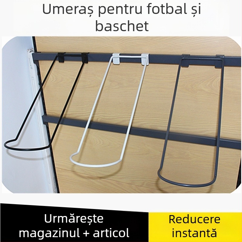 Raft pentru mingi cu afișaj unic și accesorii cu cârlig dublu pentru echipamente sportive