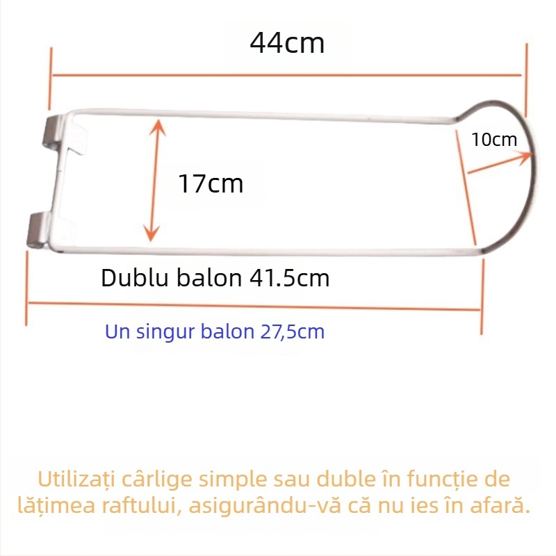 Raft pentru mingi cu afișaj unic și accesorii cu cârlig dublu pentru echipamente sportive