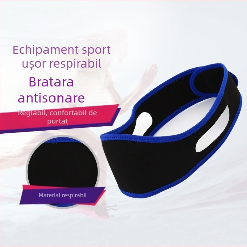 Bandă anti-sforă cu suport pentru bărbie, pentru corectarea respirației pe gură în timpul somnului (Material: Nailon; Brand: Double power; Potrivit pentru: Universal; Utilizare: Somn; Cutie: 300 buc.)