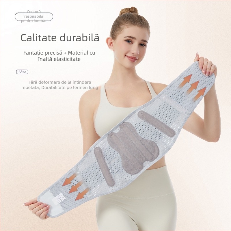 Bandă de talie respirabilă cu susținere lombară – protecție lombară, R13 Thick Mesh, poliester, utilizare universală pentru fitness, alergare și ciclism