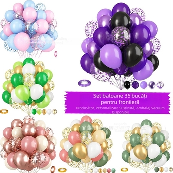 Set baloane din latex decorative, rotunde – fără logo; potrivite pentru Crăciun, Ziua Îndrăgostiților și Ziua Îndrăgostiților Chineze