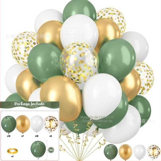 Set baloane din latex decorative, rotunde – fără logo; potrivite pentru Crăciun, Ziua Îndrăgostiților și Ziua Îndrăgostiților Chineze