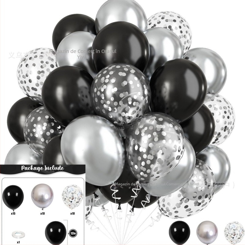 Set baloane din latex decorative, rotunde – fără logo; potrivite pentru Crăciun, Ziua Îndrăgostiților și Ziua Îndrăgostiților Chineze