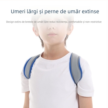 Banda de fixare a claviculei pentru copii cu suport pentru spate, protecție a omoplatelor, model B502-9, țesătură respirabilă