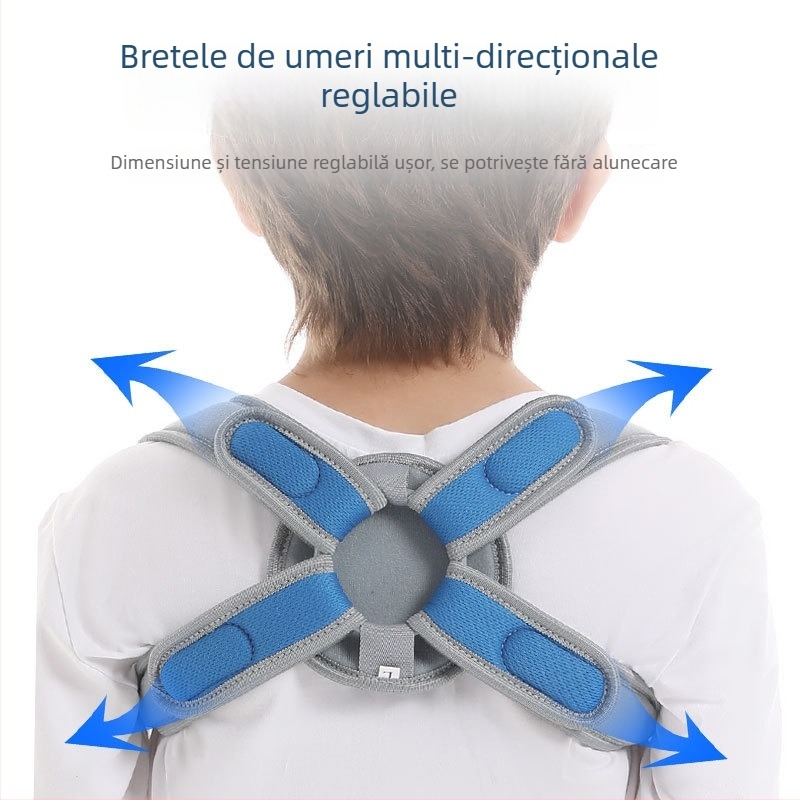 Banda de fixare a claviculei pentru copii cu suport pentru spate, protecție a omoplatelor, model B502-9, țesătură respirabilă