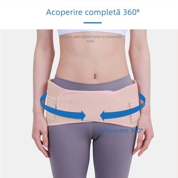 Bandă abdominală pentru postpartum; bandă de compresie respirabilă pentru susținerea abdomenului și a pelvisului (Model: E401-1; Material: țesătură compozită; Părți aplicabile: abdomen; Garanție: 1 an)
