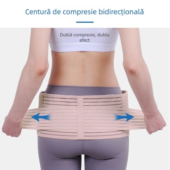 Bandă abdominală pentru postpartum; bandă de compresie respirabilă pentru susținerea abdomenului și a pelvisului (Model: E401-1; Material: țesătură compozită; Părți aplicabile: abdomen; Garanție: 1 an)