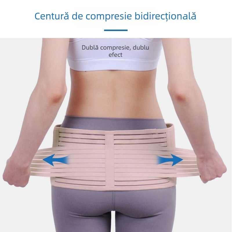 Bandă abdominală pentru postpartum; bandă de compresie respirabilă pentru susținerea abdomenului și a pelvisului (Model: E401-1; Material: țesătură compozită; Părți aplicabile: abdomen; Garanție: 1 an)