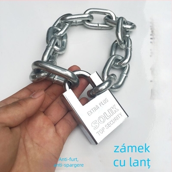 Lacăt cu lanț din fier pentru biciclete și motociclete