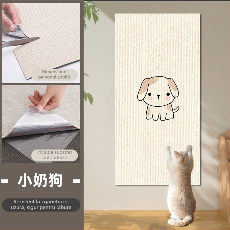 Panou de zgâriere pentru pisici, suprafață întărită rezistentă la zgârieturi, autocolant vertical imprimat pentru protecția mobilierului. Marca: Other; Material: Other; Stil: Simplu; Import: Nu