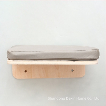 Aventurine Cadr de escaladare pentru pisici montat pe perete din lemn, cu platformă de sărit, coloană de escaladare, design compact, cu cuib încorporat și placă de zgâriere