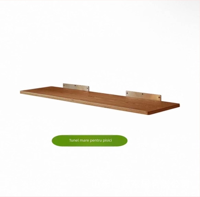 Aventurine Cadr de escaladare pentru pisici montat pe perete din lemn, cu platformă de sărit, coloană de escaladare, design compact, cu cuib încorporat și placă de zgâriere