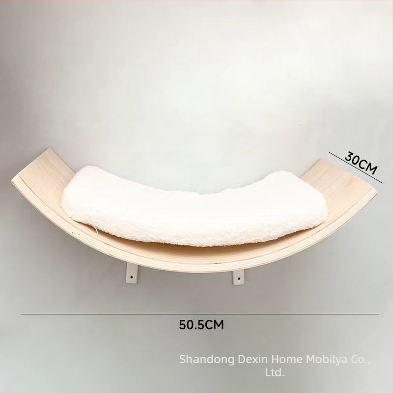 Aventurine Cadr de escaladare pentru pisici montat pe perete din lemn, cu platformă de sărit, coloană de escaladare, design compact, cu cuib încorporat și placă de zgâriere