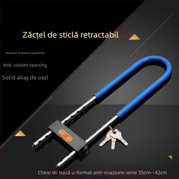 Încuietoare în formă de U pentru uși din sticlă și magazine de motociclete — oțel aliaj, marca Shunde Yi, greutate 660–950 g, stil Light Luxury.