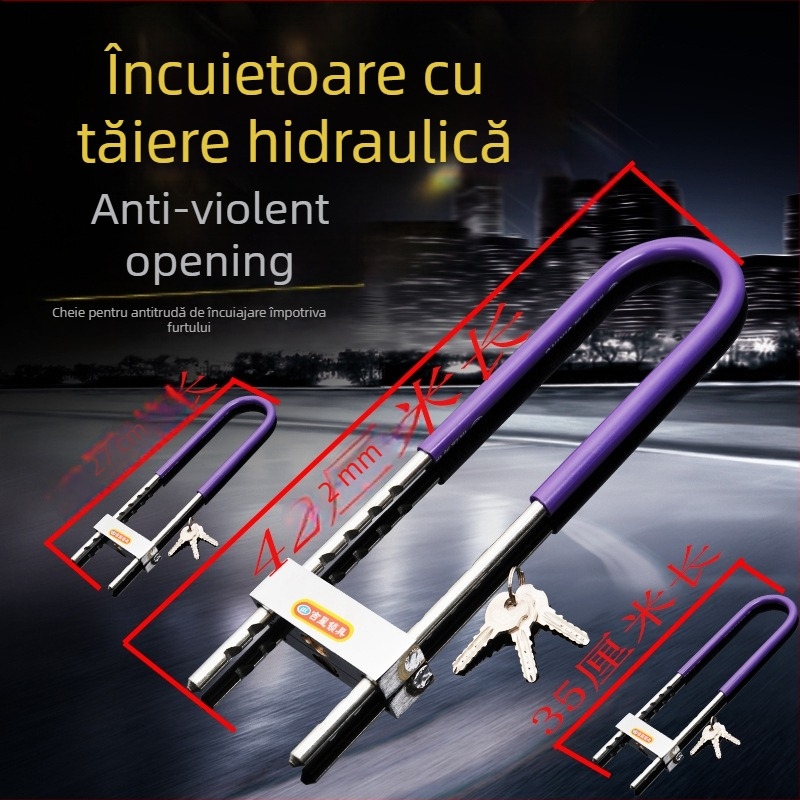 Încuietoare în formă de U pentru uși din sticlă și magazine de motociclete — oțel aliaj, marca Shunde Yi, greutate 660–950 g, stil Light Luxury.