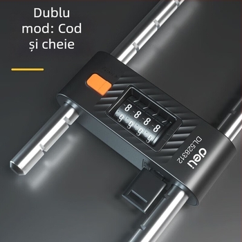 Deli lacăt pentru ușă din sticlă, tip U pentru uși duble, încuietoare pentru sticlă, pentru uși glisante, exterior, Modelul 1, Stil Chinez Nou