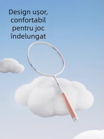 Set de rachete badminton pentru copii și tineri, ultra-ușor, durabil pentru antrenament (Single și Dublu), 95–100 g, ramă din aliaj de aluminiu, șnururi din fibră, duritate moderată
