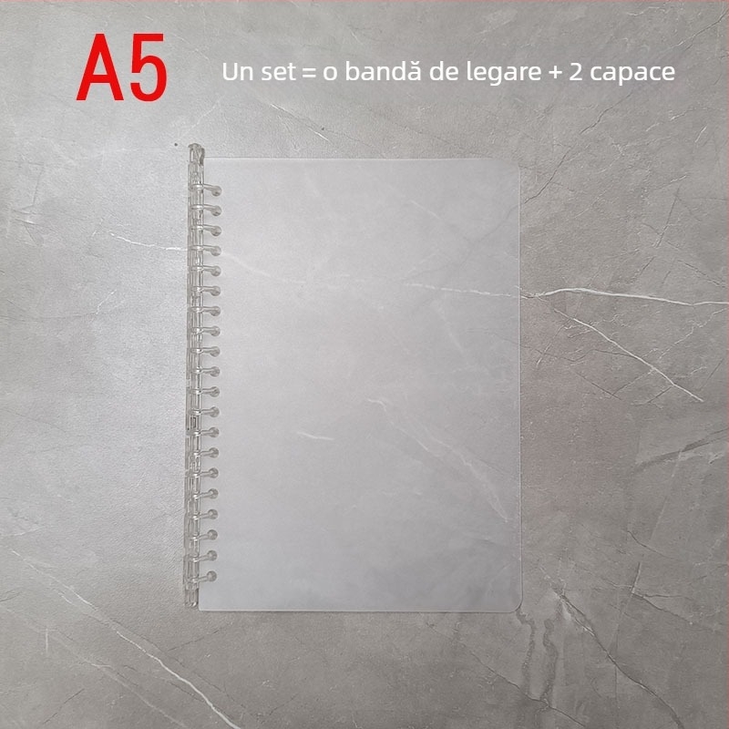 Dosar metalic cu 26 găuri, clip transparent, inele metalice și accesoriu pentru legare tip flip – dosar de evidență