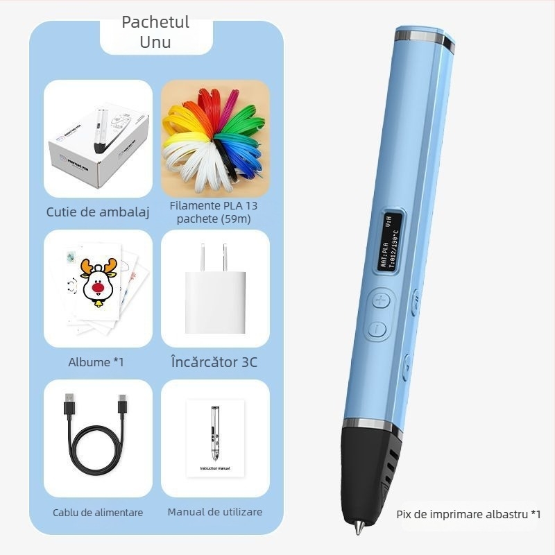 Stilou 3D cu temperatură înaltă – nivel profesional, instrument multifuncțional pentru pictură și graffiti