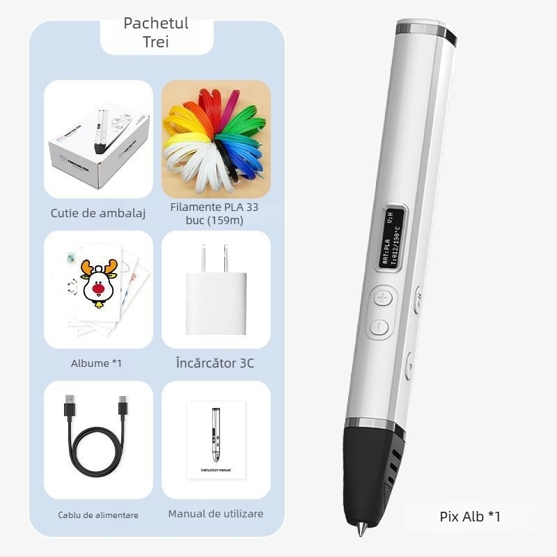 Stilou 3D cu temperatură înaltă – nivel profesional, instrument multifuncțional pentru pictură și graffiti
