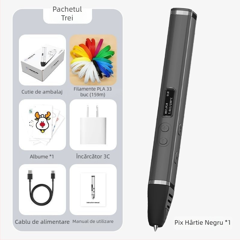 Stilou 3D cu temperatură înaltă – nivel profesional, instrument multifuncțional pentru pictură și graffiti