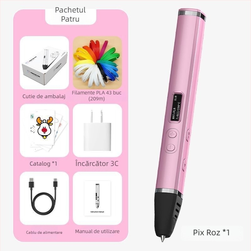 Stilou 3D cu temperatură înaltă – nivel profesional, instrument multifuncțional pentru pictură și graffiti