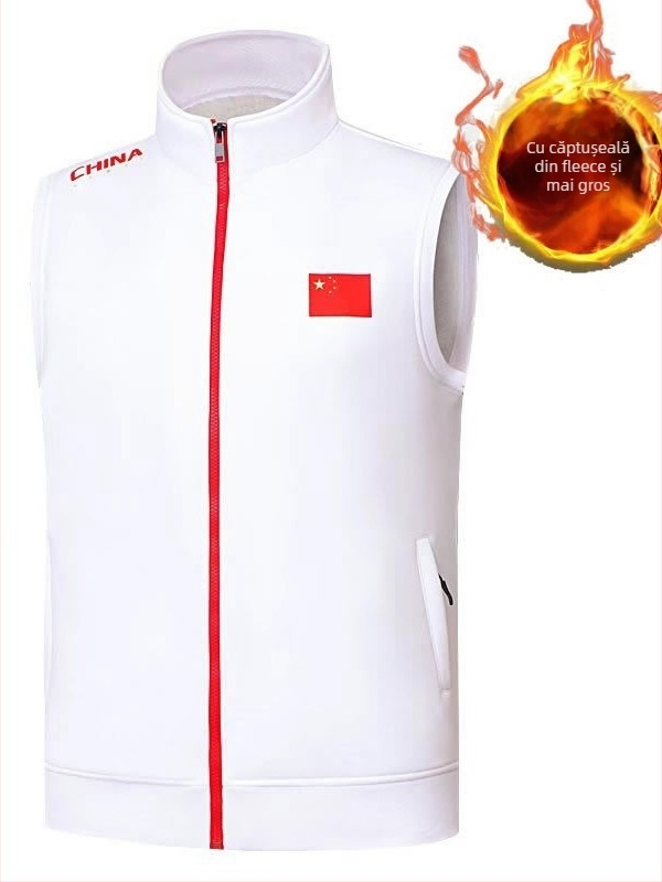 Vesta de lucru fără mâneci, iarnă: caldă, rezistentă la vânt, respirabilă; umplutură poliester; material: mătase sud-coreeană 95% poliester; căptușeală spandex 70%; culoare solidă