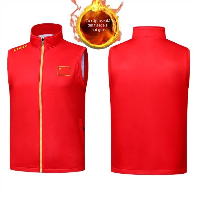 Vesta de lucru fără mâneci, iarnă: caldă, rezistentă la vânt, respirabilă; umplutură poliester; material: mătase sud-coreeană 95% poliester; căptușeală spandex 70%; culoare solidă