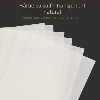 Set de hârtie de trasare cu acid sulfuric pentru pictură, desen și design; potrivit pentru modele vestimentare și fotografie; grosime 0,1; ambalaj într-o cutie de carton