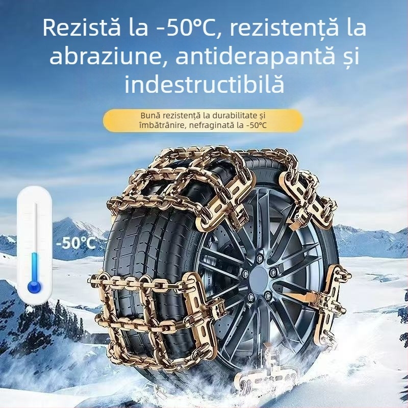 Lanțuri de zăpadă din oțel pentru anvelope, universale pentru autoturisme și SUV-uri, model Tanzi ge 01, greutate 4-12 kg