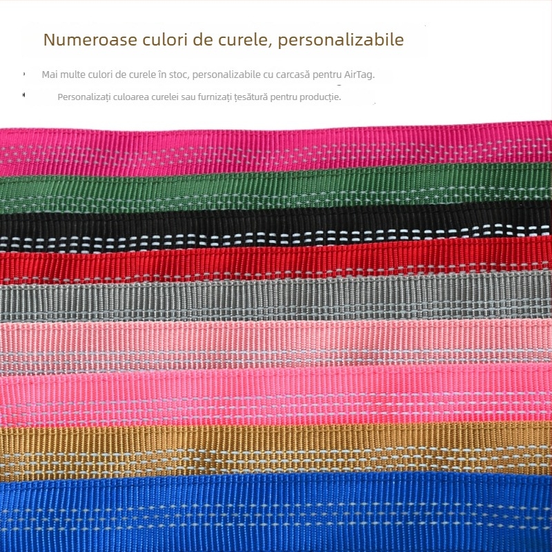 Colier pentru animale de companie cu husă de protecție Airtag și locator, benzi reflectorizante, impermeabil, potrivire universală