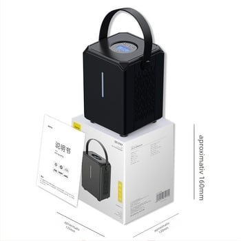 Pompa de anvelope auto cu afișaj digital, portabilă, 12V, 120W, cilindru unic, cablu de 3 m, flux de aer 35 L/min, iluminare și manometru de presiune