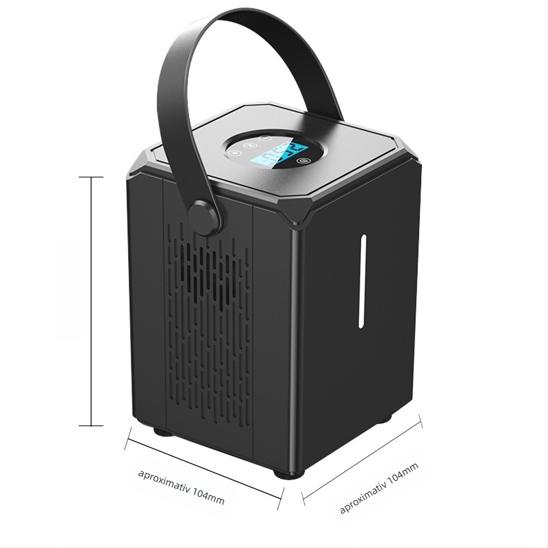 Pompa de anvelope auto cu afișaj digital, portabilă, 12V, 120W, cilindru unic, cablu de 3 m, flux de aer 35 L/min, iluminare și manometru de presiune