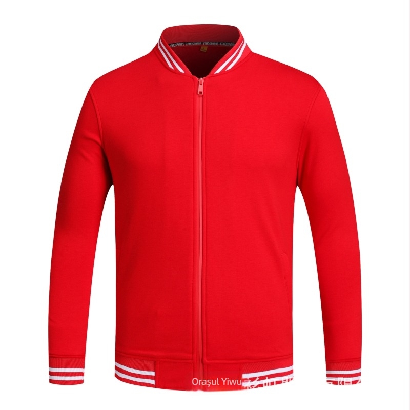 Geacă baseball cu fermoar, dungi, stil japonez retro, croială lejeră, catifea de bumbac 400 g