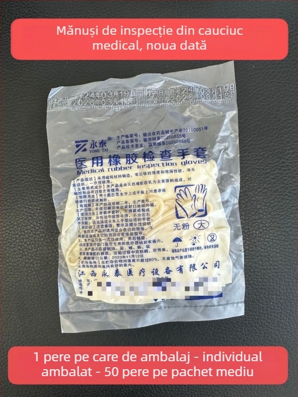 Mănuși chirurgicale sterile, de unică folosință, latex, ambalate individual