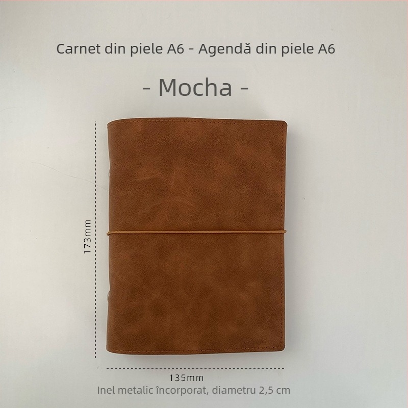 Caiet cu foi detașabile, pagini interioare goale, pagini din hârtie, portabil