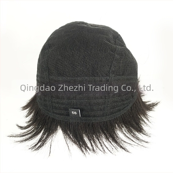 Perucă masculină din păr real, lucrată manual, textură Morgan, pregătită pentru permanent și vopsire, oferă volum