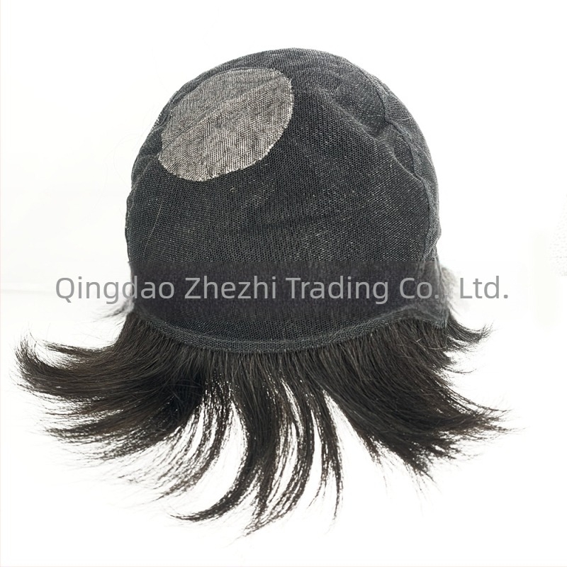 Perucă masculină din păr real, lucrată manual, textură Morgan, pregătită pentru permanent și vopsire, oferă volum