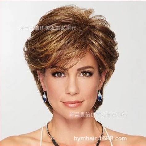 Perucă bărbătească cu păr scurt buclat - fibre rezistente la temperatură, proces de tratament: mecanism, model 7281, nerecomandată vopsirii cu vopsele la temperaturi înalte