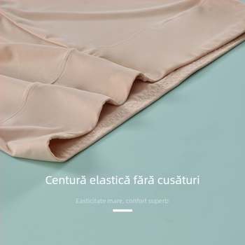 Ice Silk fără cusături, talie medie, anti-expunere, controlul abdomenului și ridicarea șoldurilor.