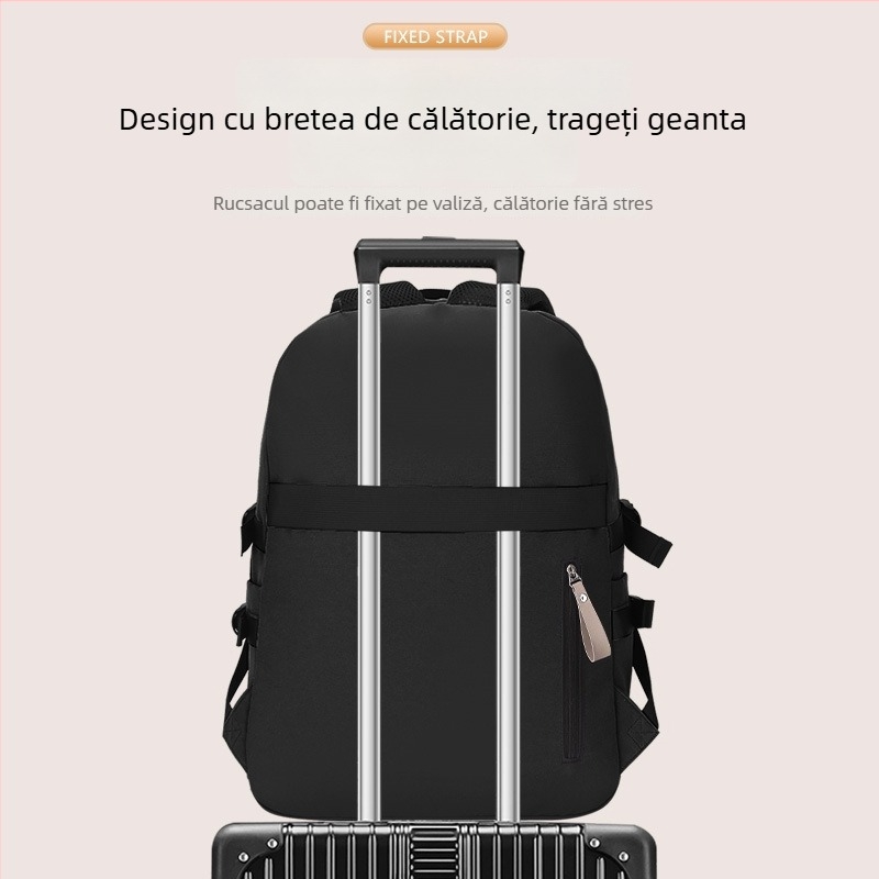 Rucsac școlar unisex cu capacitate mare, Oxford, ușor, respirabil, impermeabil, curele de umăr curbate, destinat gimnaziu și facultate