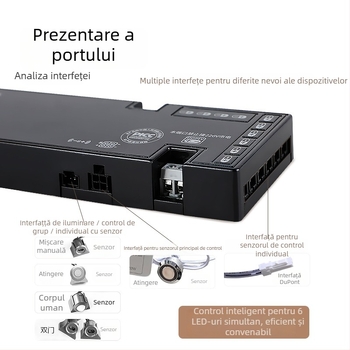Sursă de alimentare pentru iluminat dulap cu întrerupător, 12V/24V, interfață DuPont, IP20, CE, eficiență 99%