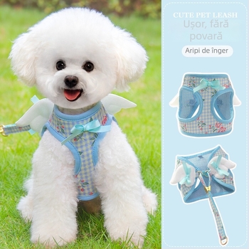 Harnas vest pentru animale de companie, din poliester, curea de tracțiune neextensibilă, brand Zichen (pet), pentru pisici