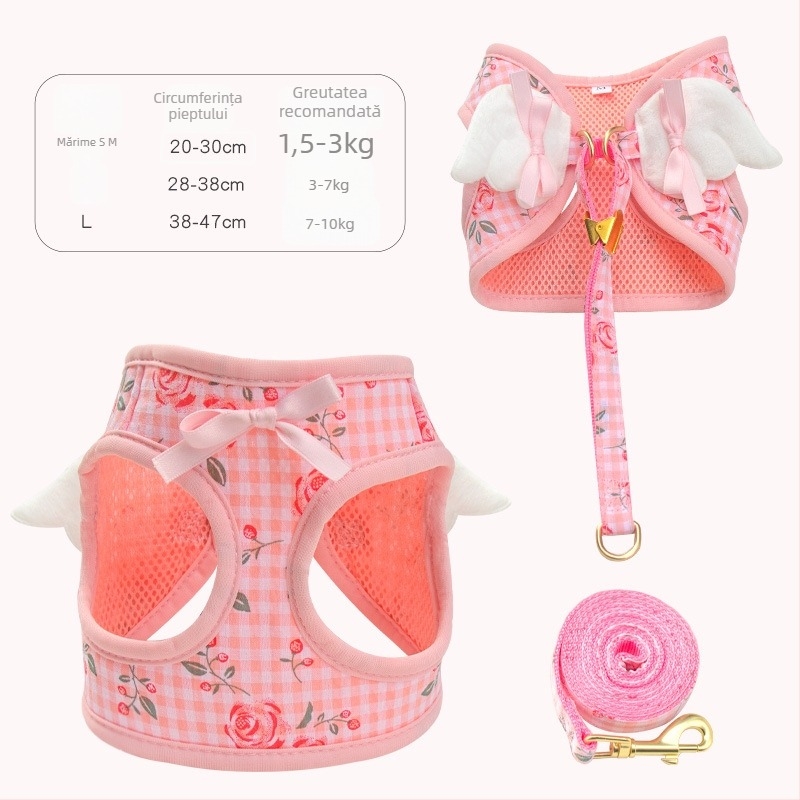 Harnas vest pentru animale de companie, din poliester, curea de tracțiune neextensibilă, brand Zichen (pet), pentru pisici