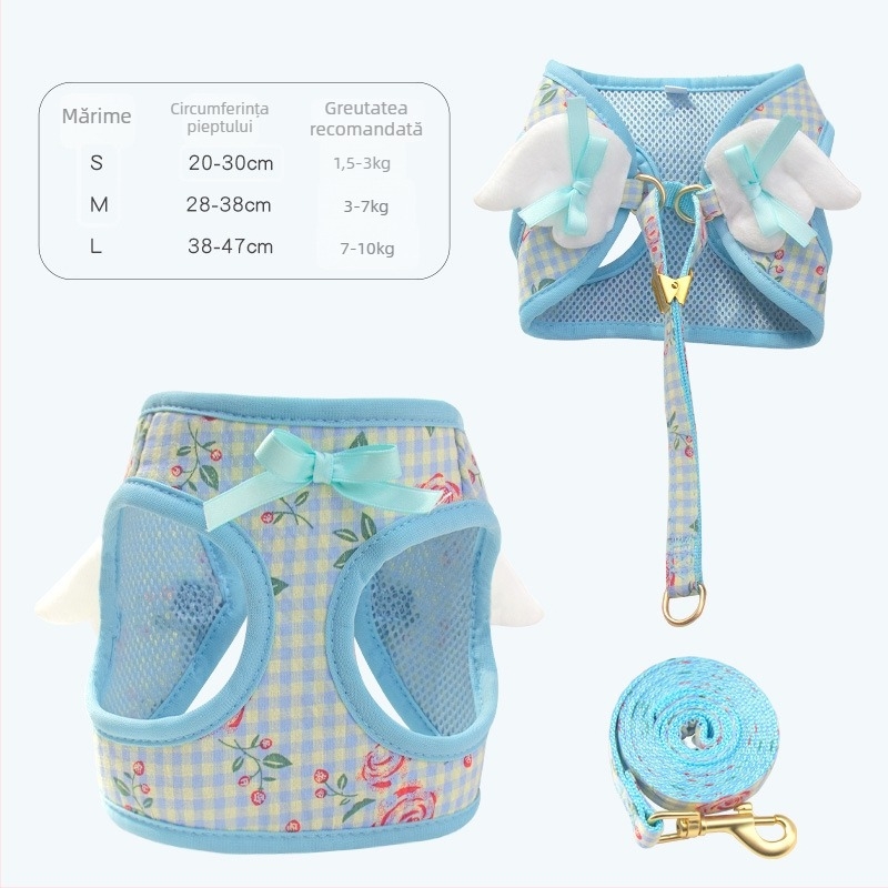 Harnas vest pentru animale de companie, din poliester, curea de tracțiune neextensibilă, brand Zichen (pet), pentru pisici