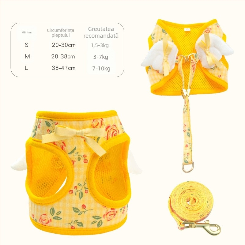 Harnas vest pentru animale de companie, din poliester, curea de tracțiune neextensibilă, brand Zichen (pet), pentru pisici