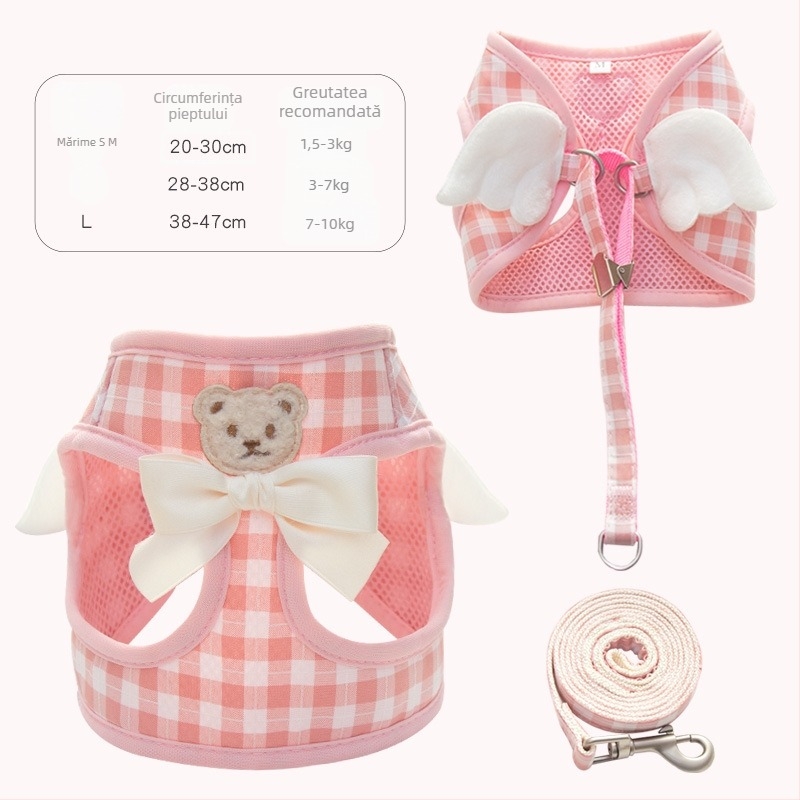 Harnas vest pentru animale de companie, din poliester, curea de tracțiune neextensibilă, brand Zichen (pet), pentru pisici