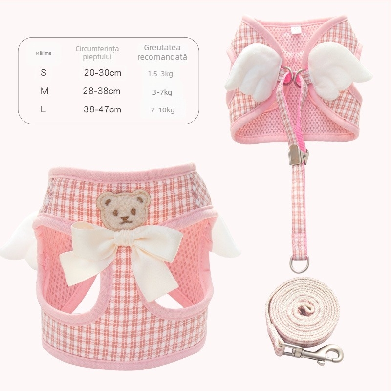 Harnas vest pentru animale de companie, din poliester, curea de tracțiune neextensibilă, brand Zichen (pet), pentru pisici