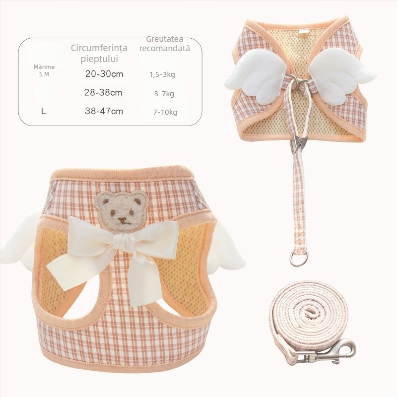 Harnas vest pentru animale de companie, din poliester, curea de tracțiune neextensibilă, brand Zichen (pet), pentru pisici